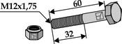Hexagon Bolt M12x1,75×60 with self-locking nut (63-1260-1) image