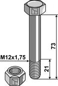 Bolt with self-locking nut â 10.9 (63-1273) image