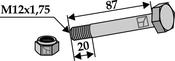 Hexagon Bolt M12x1,75Ã87 with self-locking nut (63-1287) image