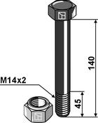 Hexagon Bolt M14x2x140  with self-locking nut (63-14140) image