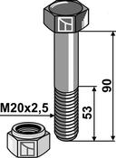 Hexagon Bolt M20x2,5×90 with self-locking nut (63-2090) image