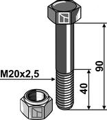 Bolt with self-locking nut – M20 – 10.9 (63-2092) image
