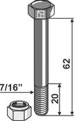 Bolt with self-locking nut – 7/16”UNF (63-71621210) image