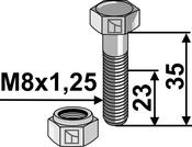 Hexagon Bolt M8x1,25×35 with self-locking nut (63-835) image