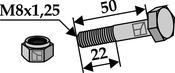 Hexagon Bolt M8x1,25×50 with self-locking nut (63-850) image