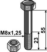 Hexagon Bolt M8x1,25×55 with self-locking nut (63-855) image