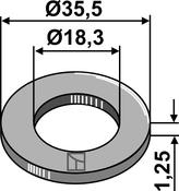 Washer Ø35,5Ã1,25xØ18,3 (63-AS-10) image