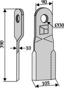 Comminution blade, right model (63-BAM-01-R) image