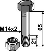 Hexagon Bolt M14x2x65 with self-locking nut (63-BRN-902) image