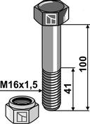 Hexagon Bolt M16x1,5×100 with self-locking nut (63-BUL-41) image