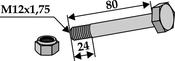 Hexagon Bolt M12x1,75Ã80 with self-locking nut (63-DÜC-903) image