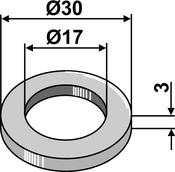 Washer Ø30x3xØ17 (63-DÜC-908) image