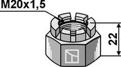 Hexagon castle nut M20x1,5 (63-GLB-901) image