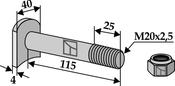 Bolt  M 20 x 2,5 – 8.8 with self-locking nut (63-HUM-92) image