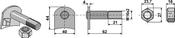 Blade bolt with self-locking nut-pressed (63-HUM-95) image