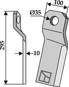 Twisted comminution blade – short – left (63-IND-155L) image