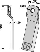 Twisted comminution blade â long -left (63-IND-156L) image