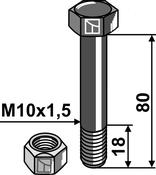 Hexagon Bolt M10x1,5Ã80 with self-locking nut (63-MUE-100) image