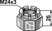 Hexagon castle nut M24x3 (63-SAU-122) image