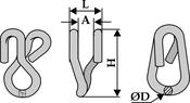 Shackle for fixing 2 blades (63-TUR-71) image