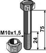 Hexagon Bolt M10x1,5×75 with self-locking nut (63-VOT-91) image