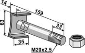 Bolt with self-locking nut â 10.9 (63-WIL-52) image