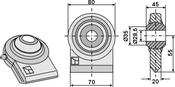 Ball joint terminals for lower-links to be welded (651-145N)