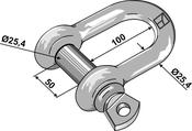Standard straight shackles 25,4mm  galvanized (6911SCH) image