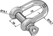 Standard straight shackles 19,1mm  galvanized (69341SCH) image