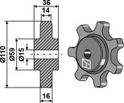 Chain sprocket Ø110 (69-1503) image