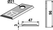 Rotary mower blade (80-221) image
