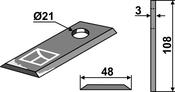 Rotary mower blade (80-259) image
