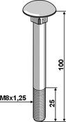 Bolt M8x1,25×100 galvanized without nut (81006038V) image
