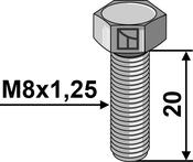Hexagon bolt M8x1,25×20 without nut – galvanized (8209338) image