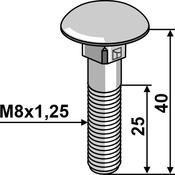 Bolt M8x1,25×40 galvanized without nut (8406038V) image