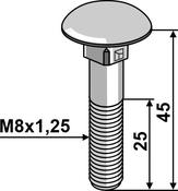 Bolt M8x1,25×45 galvanized without nut (8456038V) image