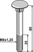 Bolt M8x1,25×80 galvanized without nut (8806038V) image