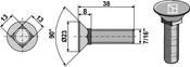 Plough bolt 7/16″x38 (924-POL-1504) image