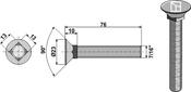 Plough bolt 7/16″x76 (924-POR-3004) image