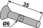 Countersunk rivet for seed share (99.1007) image