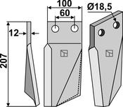 Rotary tine, left model (KUH-65L) image