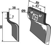 Trencher blade – right model (OOS-13R) image