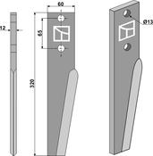 Tine for rotary harrows (RH64DER) image