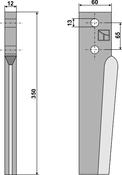 Tine for rotary harrows, right model (RH-93-DER) image