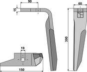 Tine for rotary harrows, right model (RH-AMA-02R) image
