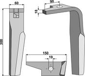 Tine for rotary harrows, right model (RH-AMA-04R) image