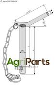 Security pins with chain and linch pin for top-links (14-19-190K) image