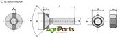 Plough bolt DIN11014 M16x2x40 with hexagon nut (16401410) image