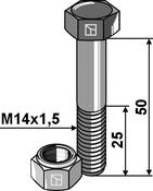 Bolt with self-locking nut â M14x1,5 â 12.9 (30-1450) image
