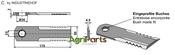 Straw chopper flail blade (634-REK-12) image